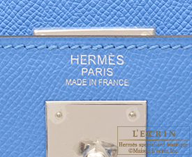 Hermes　Kelly bag 32　Blue paradise　Epsom leather　Silver hardware