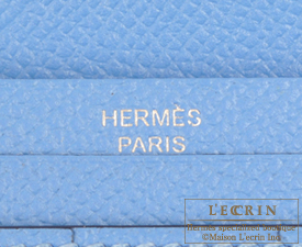 Hermes　Bearn Soufflet　Bi-color　Blue saphir/Blue paradise　Epsom leather　Silver hardware