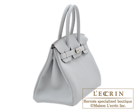 Hermes　Birkin bag 30　Blue glacier　Togo leather　Silver hardware