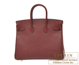 Hermes　Birkin bag 25　Rouge H　Epsom leather　Gold hardware