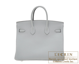 Hermes　Birkin bag 25　Blue glacier　Togo leather　Silver hardware