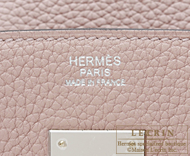 Hermes　Birkin bag 30　Glycine　Clemence leather　Silver hardware