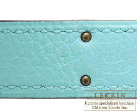 Hermes　Kelly bag 28　Blue atoll　Togo leather　Gold hardware