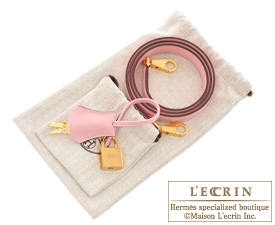 Hermes Kelly 28 Bag Rose Sakura Gold Hardware Swift Leather at