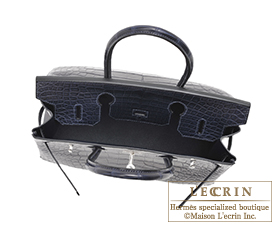 Hermes　Birkin bag 30　Blue marine　Matt alligator crocodile skin　Silver hardware