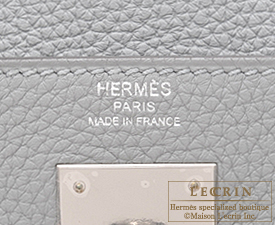 Hermes　Kelly bag 28　Blue glacier　Togo leather　Silver hardware