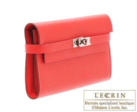 Hermes　Kelly wallet long　Bougainvillier　Epsom leather　Silver hardware