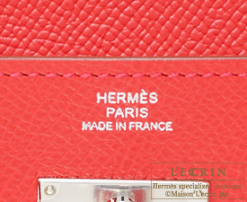 Hermes　Kelly wallet long　Bougainvillier　Epsom leather　Silver hardware