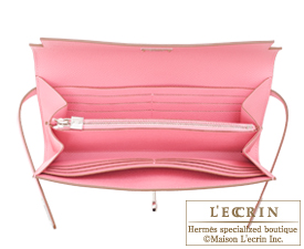 Hermes　Kelly wallet long　Rose confetti　Epsom leather　Silver hardware