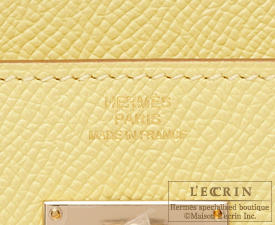 Hermes　Kelly wallet long　Jaune poussin　Epsom leather　Champagne gold hardware
