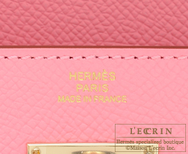Hermes　Kelly wallet long　Rose confetti　Epsom leather　Champagne gold hardware