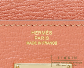 Hermes　Kelly wallet long　Rose tea　Chevre myzore goatskin　Gold hardware