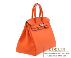 Hermes　Birkin bag 35　Feu/Fire orange　Togo leather　Silver hardware 