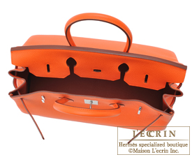 Hermes　Birkin bag 35　Feu/Fire orange　Togo leather　Silver hardware 