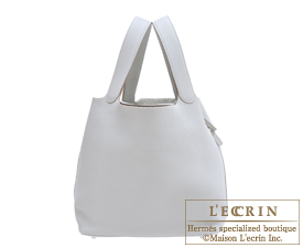 Hermes　Picotin Lock bag GM　Pearl grey　Clemence leather　Silver hardware
