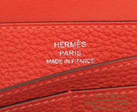 Hermes　Dogon LONG　Rouge pivoine　Togo leather　Silver hardware