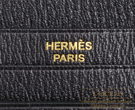 Hermes　Bearn Soufflet　Prunoir　Alligator crocodile skin　Gold hardware