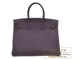 Hermes　Birkin bag 35　Raisin/Purple　Togo leather　Gold hardware