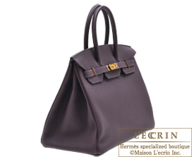 Hermes　Birkin bag 35　Raisin/Purple　Togo leather　Gold hardware