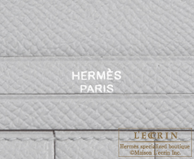 Hermes　Bearn Soufflet　Blue glacier　Epsom leather　Silver hardware