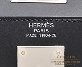 Hermes　Kelly bag 32　Black　Sombrero leather　Silver hardware