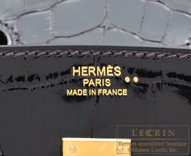 Hermes　Birkin bag 25　Prunoir　Niloticus crocodile skin　Gold hardware