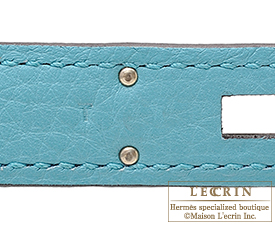 Hermes　Kelly bag 32　Retourne　Blue Saint-Cyr　Clemence leather　Silver hardware