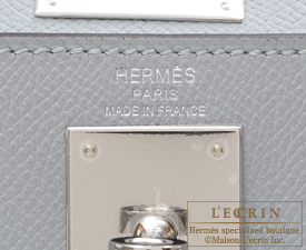 Hermes　Kelly bag 28　Blue glacier　Epsom leather　Silver hardware
