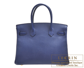 Hermes　Birkin bag 30　Blue saphir/Sapphire blue　Epsom leather　Gold hardware