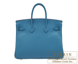 Hermes　Birkin bag 25　Cobalt　Togo leather　Gold hardware