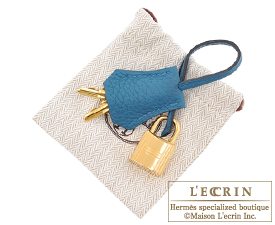Hermes　Birkin bag 25　Cobalt　Togo leather　Gold hardware