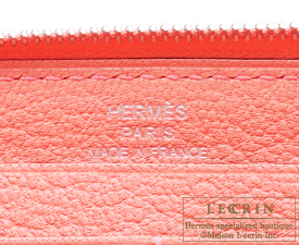Hermes　Azap long　Rose candy　Togo leather　Silver hardware