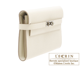 Hermes　Kelly wallet long　Craie　Epsom leather　Silver hardware