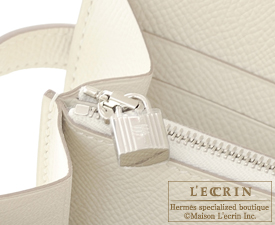 Hermes　Kelly wallet long　Craie　Epsom leather　Silver hardware