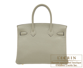 Hermes　Birkin bag 30　Sauge　Clemence leather　Gold hardware