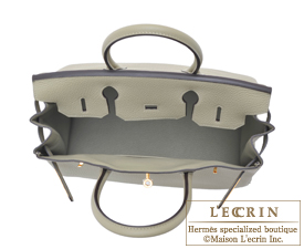 Hermes　Birkin bag 30　Sauge　Clemence leather　Gold hardware