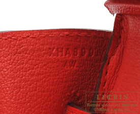 Hermes　Birkin bag 30　Rouge tomate　Clemence leather　Silver hardware