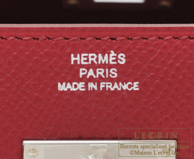 Hermes　Kelly wallet long　Ruby　Epsom leather　Silver hardware