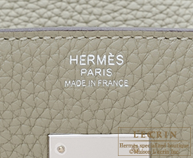 Hermes　Birkin bag 30　Sauge　Clemence leather　Silver hardware