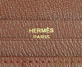 Hermes　Bearn Soufflet　Miel　Alligator　crocodile skin　Gold hardware