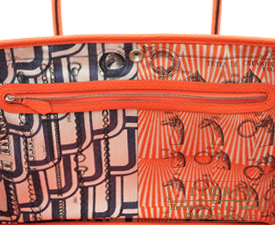 Hermes　Garden Party bag 36/PM　Manufacture de Boucleries　Orange poppy　Country leather　Silver hardware