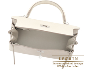 Hermes　Kelly bag 28　Craie　Togo leather　Silver hardware