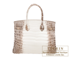 Hermes Birkin bag 30 Himalaya Matt niloticus crocodile skin Silver hardware | Hermes Birkin | L ...