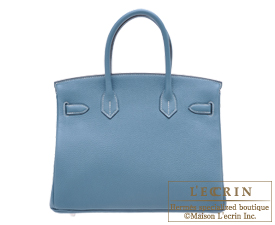 Hermes　Birkin bag 30　Blue jean　Togo leather　Silver hardware