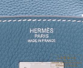 HERMES BIRKIN 30 Togo leather Blue jean □L Engraving Hand bag 40010001 –  BRANDSHOP-RESHINE