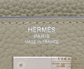 Hermes　Kelly bag 28　Sauge　Clemence leather　Silver hardware