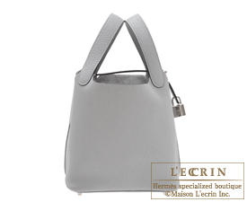 Hermes　Picotin Lock bag 18/PM　Blue glacier　Clemence leather　Silver hardware