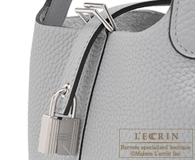 Hermes　Picotin Lock bag 18/PM　Blue glacier　Clemence leather　Silver hardware
