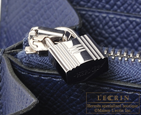 Hermes　Kelly wallet long　Blue saphir　Epsom leather　Silver hardware
