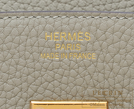 Hermes　Birkin bag 35　Sauge　Clemence leather　Gold hardware